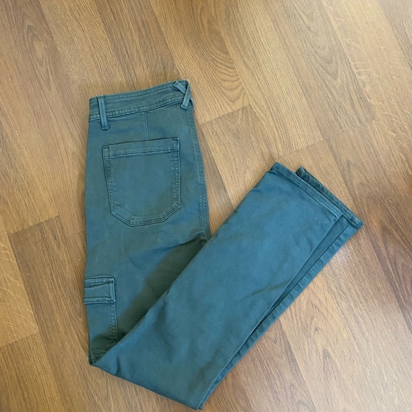 Paige Hoxton Cargo Skinny Ankle Jeans Army Green - Picture 8 of 8